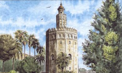 Der Torre del Oro in Sevilla